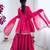  Pink chanderi embroidered Suit set