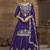 Purple Embroidered  Silk Free Size Full Stitched Suit