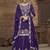 Purple Embroidered  Silk Free Size Full Stitched Suit