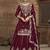 Maroon Embroidered  Silk Free Size Full Stitched Suit