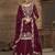 Maroon Embroidered  Silk Free Size Full Stitched Suit