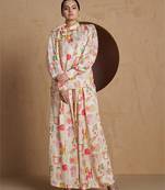 cream floral print co-ord set