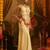 Cream georgette embroidered top with mirror, thread, tassels, shells and palazzo set