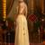 Cream georgette embroidered top with mirror, thread, tassels, shells and palazzo set