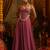Pink georgette embroidered corset top with palazzo