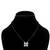 18k rose gold plated traditional single line american diamond pendant with black bead chain mangalsutra for women (d097)