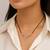 18k rose gold plated traditional single line american diamond pendant with black bead chain mangalsutra for women (d098)
