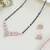 18k rose gold plated traditional single line american diamond pendant with black bead chain mangalsutra for women (d098)