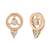 18k rose gold plated traditional single line american diamond pendant with black bead chain mangalsutra for women (d098)