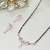 18k rose gold plated traditional single line american diamond pendant with black bead chain mangalsutra for women (d101)