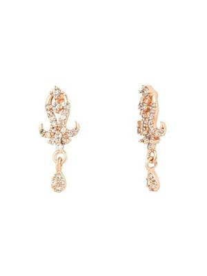 18k rose gold plated traditional single line american diamond pendant with black bead chain mangalsutra for women  4