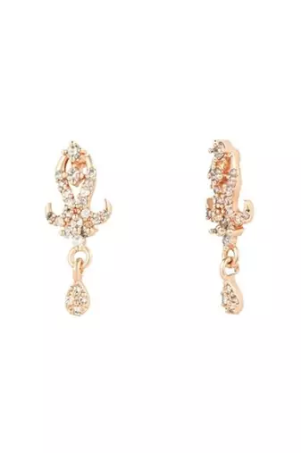 18k rose gold plated traditional single line american diamond pendant with black bead chain mangalsutra for women 