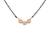 Rose gold plated traditional single line american diamond pendant with black bead chain mangalsutra for women (d106)