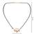 Rose gold plated traditional single line american diamond pendant with black bead chain mangalsutra for women (d106)