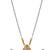 Gold plated traditional studded pendant & black bead chain mangalsutra with earrings for women (d122)