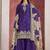 Purple embroidered chinon sharara-full stitched free size