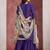 Purple embroidered chinon sharara-full stitched free size