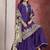 Purple embroidered chinon sharara-full stitched free size