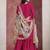Rani pink embroidered chinon sharara-full stitched free size