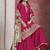 Rani pink embroidered chinon sharara-full stitched free size