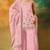 Baby pink heavy fox georgette semi stitched suit with embroidery work