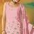Baby pink heavy fox georgette semi stitched suit with embroidery work