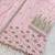 Baby pink heavy fox georgette semi stitched suit with embroidery work