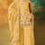 Yellow heavy fox georgette semi stitched suit with embroidery work