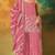 Magenta heavy fox georgette semi stitched suit with embroidery work