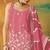Magenta heavy fox georgette semi stitched suit with embroidery work