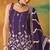 Violet heavy fox georgette semi stitched suit with embroidery work