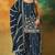 Navy heavy fox georgette semi stitched suit with embroidery work