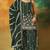 Dark green heavy fox georgette semi stitched suit with embroidery work