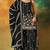 Black heavy fox georgette semi stitched suit with embroidery work