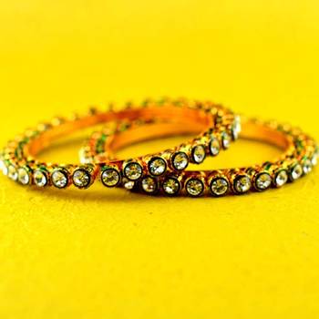 rajasthani stone meenakari gokharoo bangles size-2.4,2.6,2.8 1