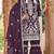 Purple naylon organza semi stitched suit with embroidery & mirror  work