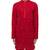 Red embroidered georgette kurta set