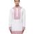 White embroidered silk kurta set