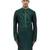 Green embroidered silk kurta set