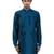 Blue plain silk kurta set