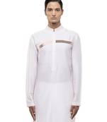 Pink plain silk kurta set