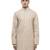 Beige embroidered silk kurta set