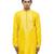 Yellow embroidered silk kurta set