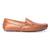 Tan solid leather loafers
