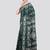 green handloom silk embroidered katha stitch work saree with blouse piece