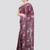 wine handloom silk embroidered katha stitch work saree with blouse piece