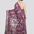 wine handloom silk embroidered katha stitch work saree with blouse piece