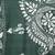 green handloom silk embroidered katha stitch work saree with blouse piece