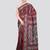 maroon handloom silk embroidered katha stitch work saree with blouse piece