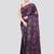 blue handloom silk embroidered katha stitch work saree with blouse piece